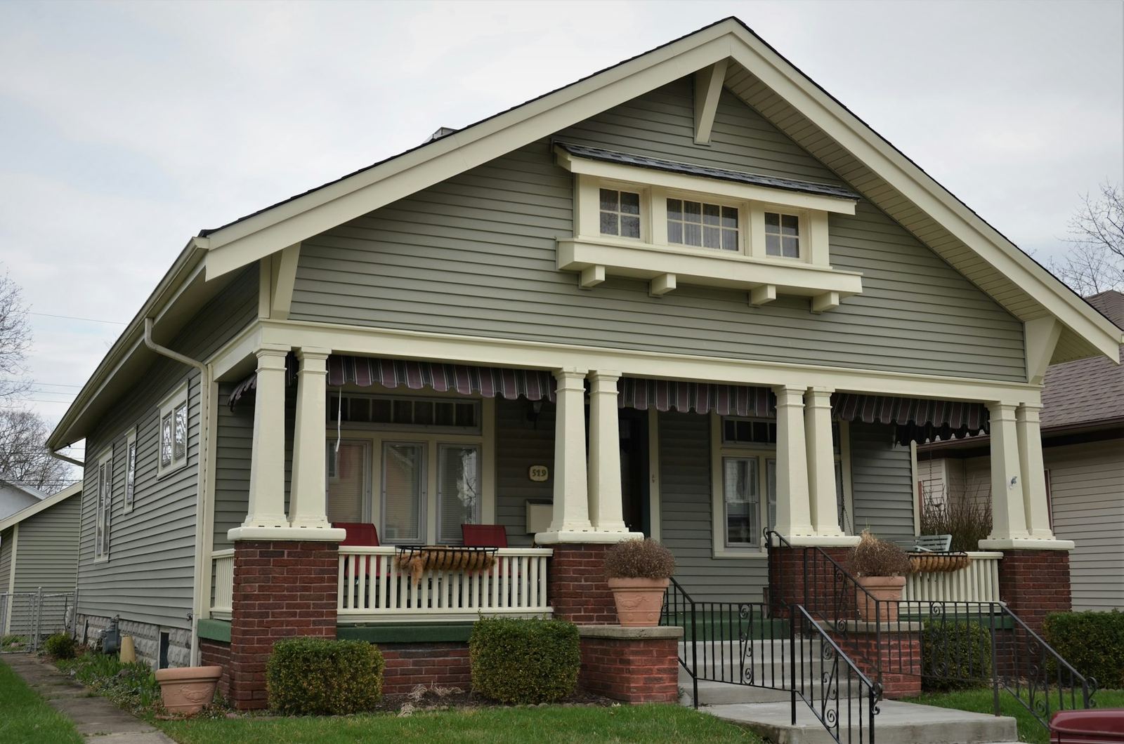 A craftsman house with a front porch